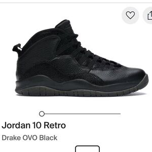 Jordan 10 Retro OVO Black Sneakers